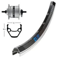 Exal Zx19 Dynamo Shimano Dh3n31 26´´ Vorderrad Exal Zx19 Dynamo Shimano Dh3n31 26´´ Vorderrad