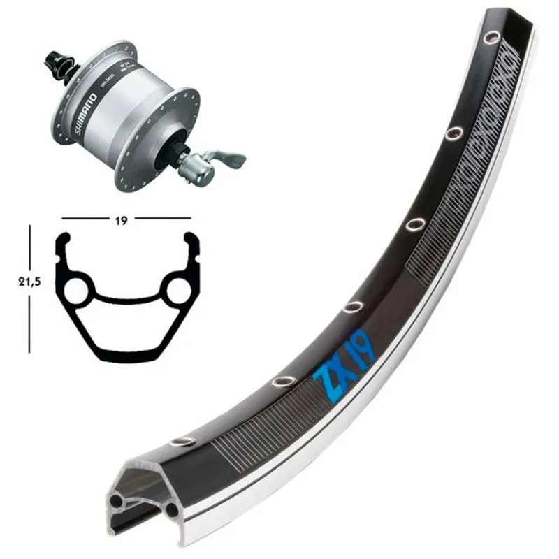 Exal Zx19 Qr Dynamo Shimano Dh3n30 Vorderrad Exal Zx19 Qr Dynamo Shimano Dh3n30 Vorderrad