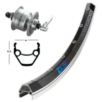 Exal Zx19 Qr Dynamo Shimano Dh3n72 Vorderrad Exal Zx19 Qr Dynamo Shimano Dh3n72 Vorderrad