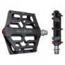 Exustar E-pb531 Flat Pedale, Black / red, One Size