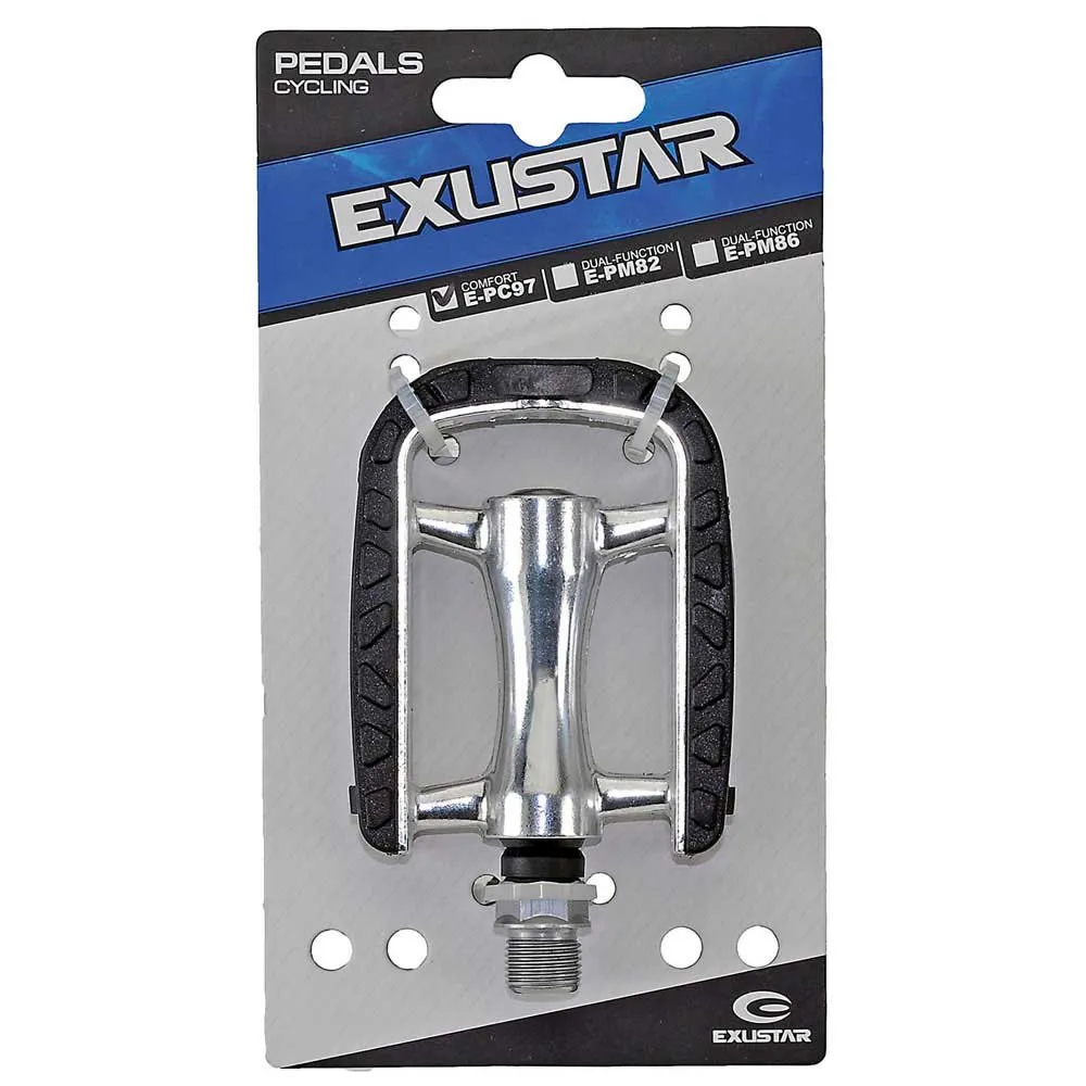 Exustar Epc97 Pedale, Black / silver, One Size Exustar Epc97 Pedale, Black / silver, One Size