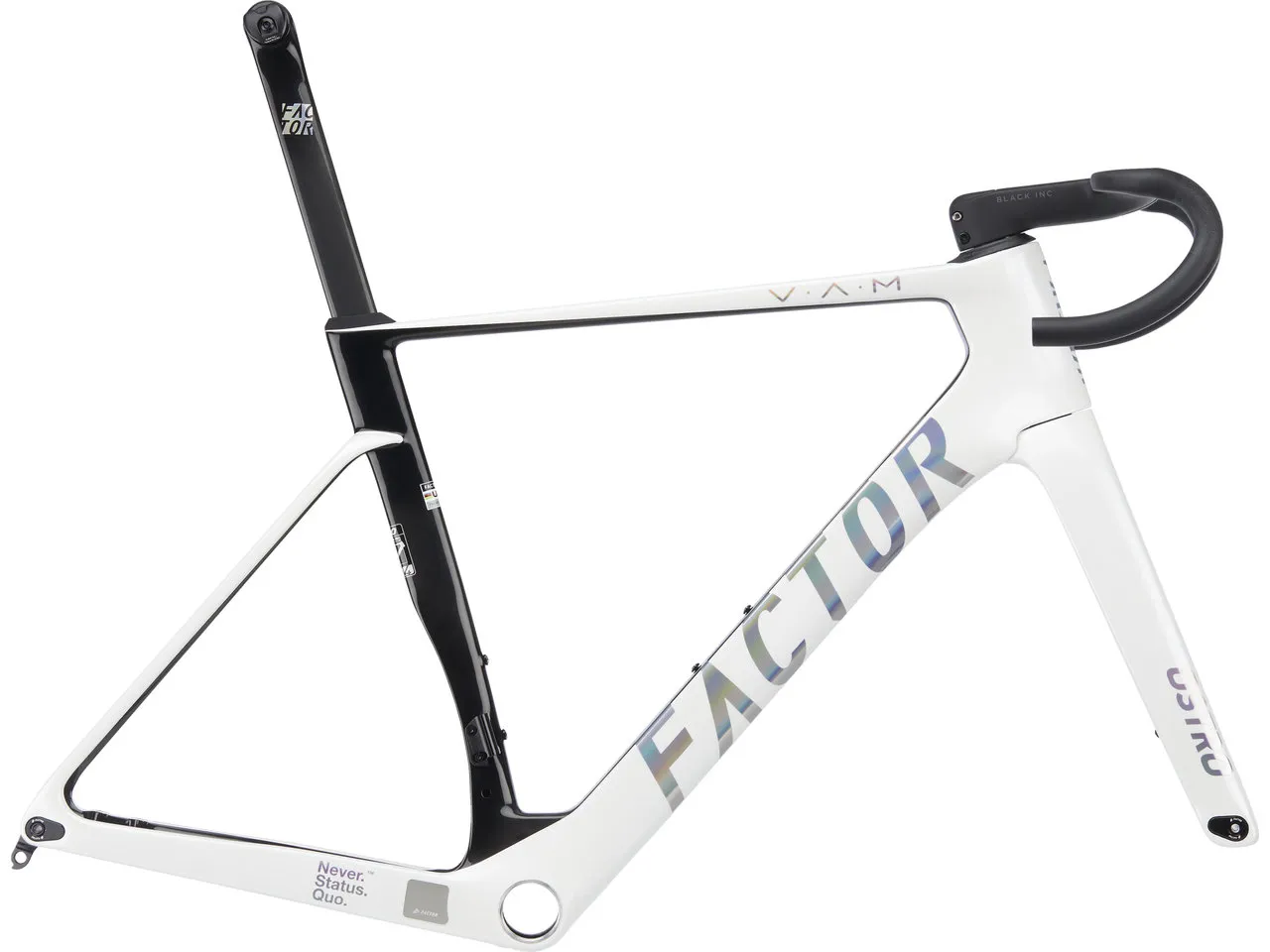 Factor OSTRO V.A.M. Disc T47a Shimano pearl white-chrome Carbon Rahmenkit, Weiß, M Factor OSTRO V.A.M. Disc T47a Shimano pearl white-chrome Carbon Rahmenkit, Weiß, M