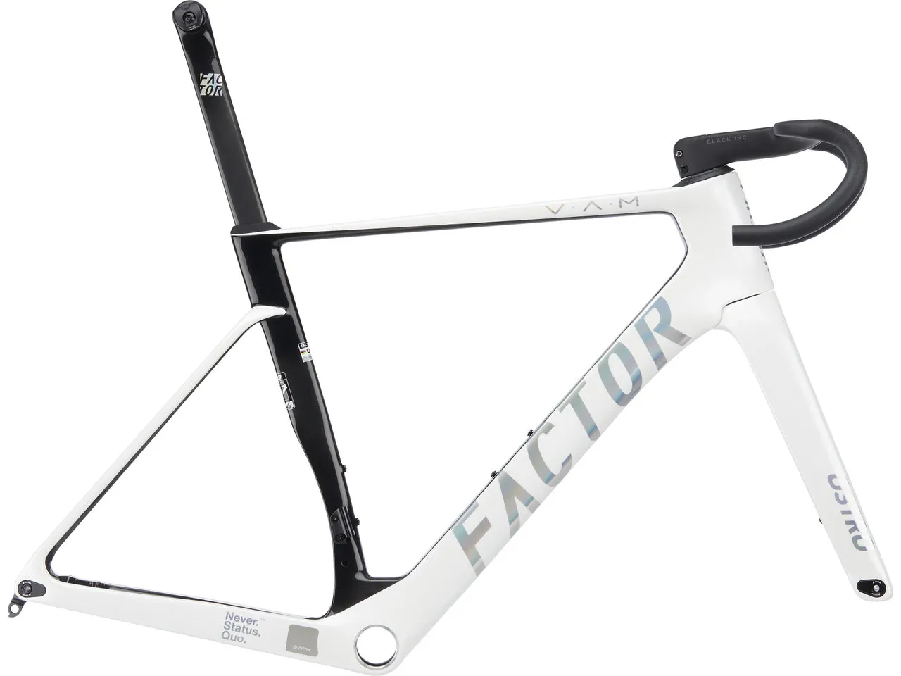 Factor OSTRO V.A.M. Disc T47a SRAM DUB pearl white-chrome Carbon Rahmenkit, Weiß, XXL Factor OSTRO V.A.M. Disc T47a SRAM DUB pearl white-chrome Carbon Rahmenkit, Weiß, XXL
