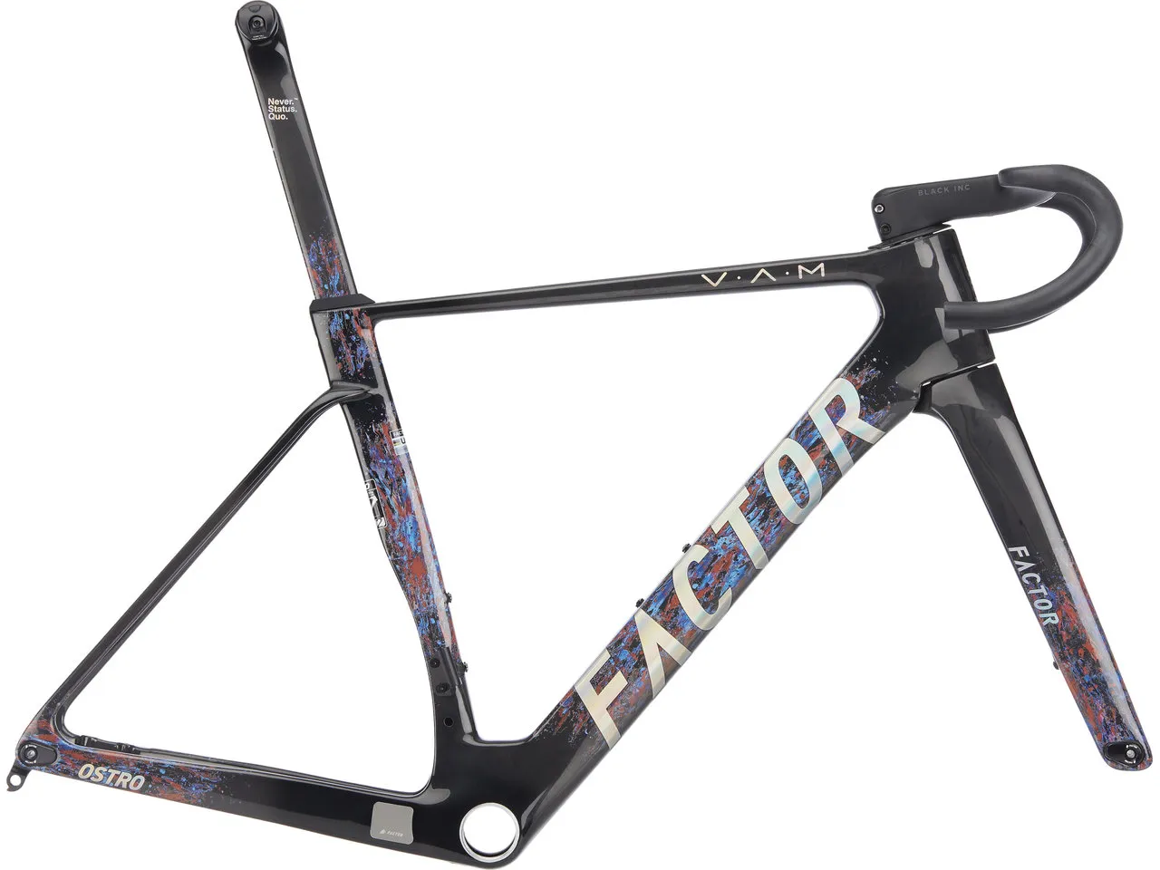 Factor OSTRO V.A.M Disc TdF Limited Edition Carbon Rahmenkit, Schwarz/bunt, S