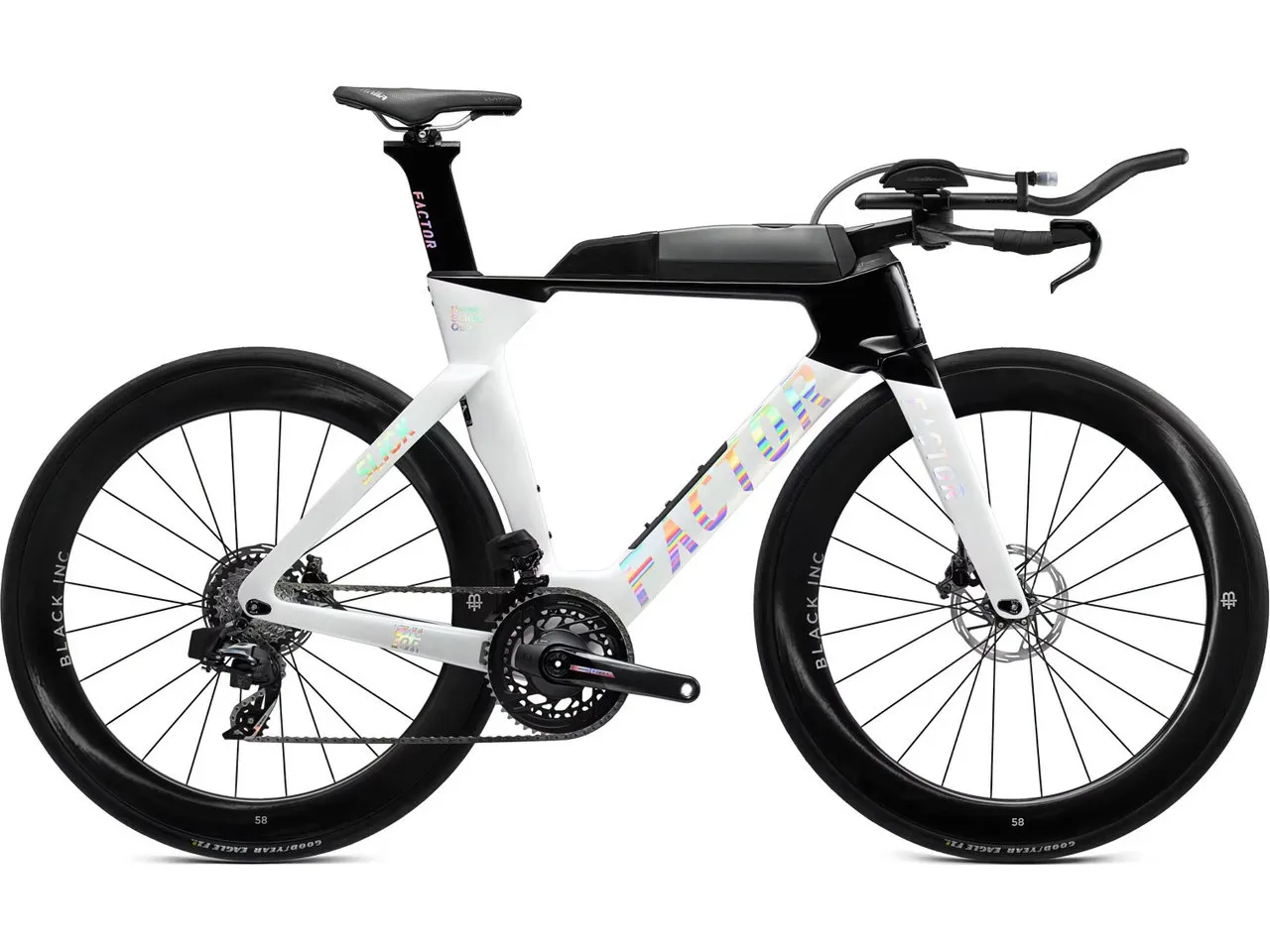 Factor Slick Force PM Triathlon-Rad, Schwarz/weiß Factor Slick Force PM Triathlon-Rad, Schwarz/weiß
