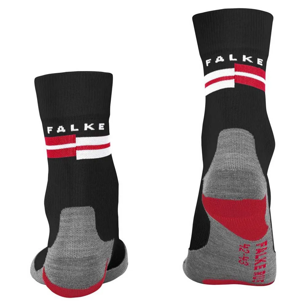 Falke Ru5 Socken, Black / flames