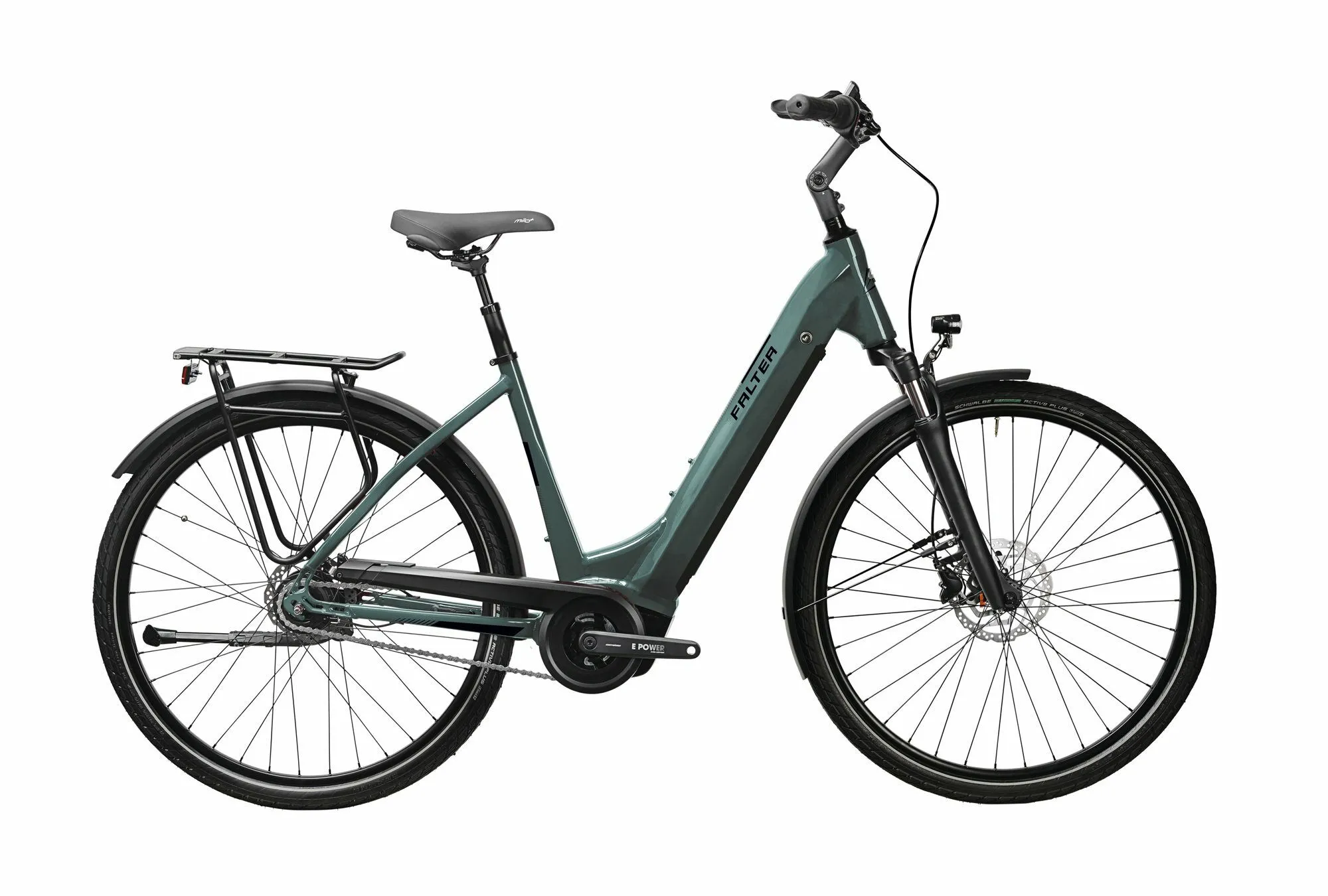 Falter E 9.5 FL dark green, matt 2022 28" 500 Wh Wave, Dunkelgrün, 45cm Falter E 9.5 FL dark green, matt 2022 28" 500 Wh Wave, Dunkelgrün, 45cm