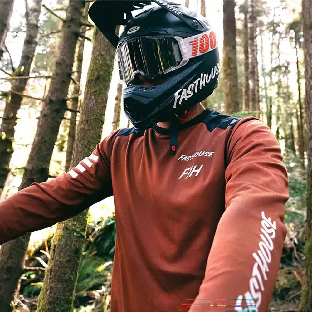 Fasthouse Alloy Rally Langarm-t-shirt, Clay / black, S Fasthouse Alloy Rally Langarm-t-shirt, Clay / black, S