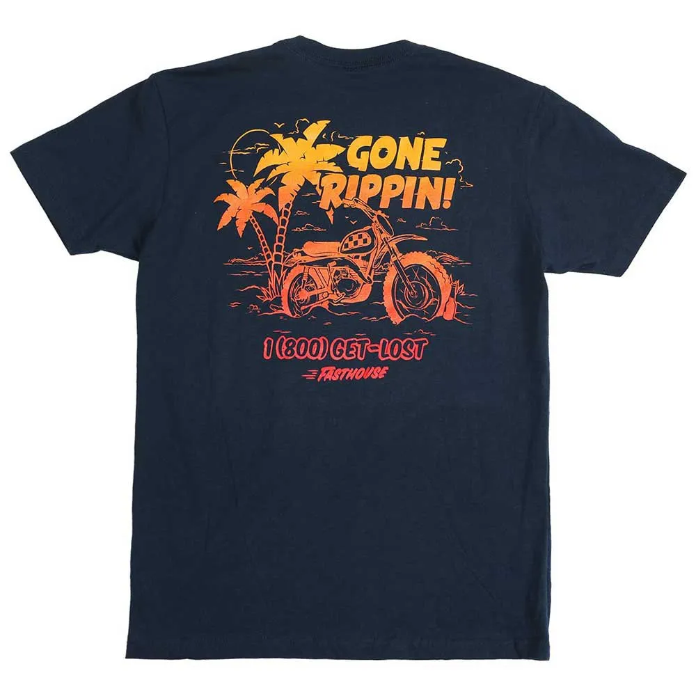 Fasthouse Gone Rippin Kurzarm-t-shirt, Navy, M Fasthouse Gone Rippin Kurzarm-t-shirt, Navy, M