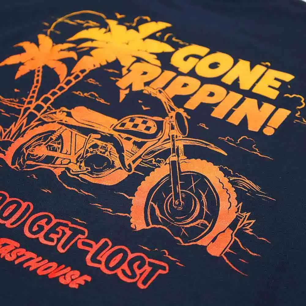 Fasthouse Gone Rippin Kurzarm-t-shirt, Navy, M Fasthouse Gone Rippin Kurzarm-t-shirt, Navy, M