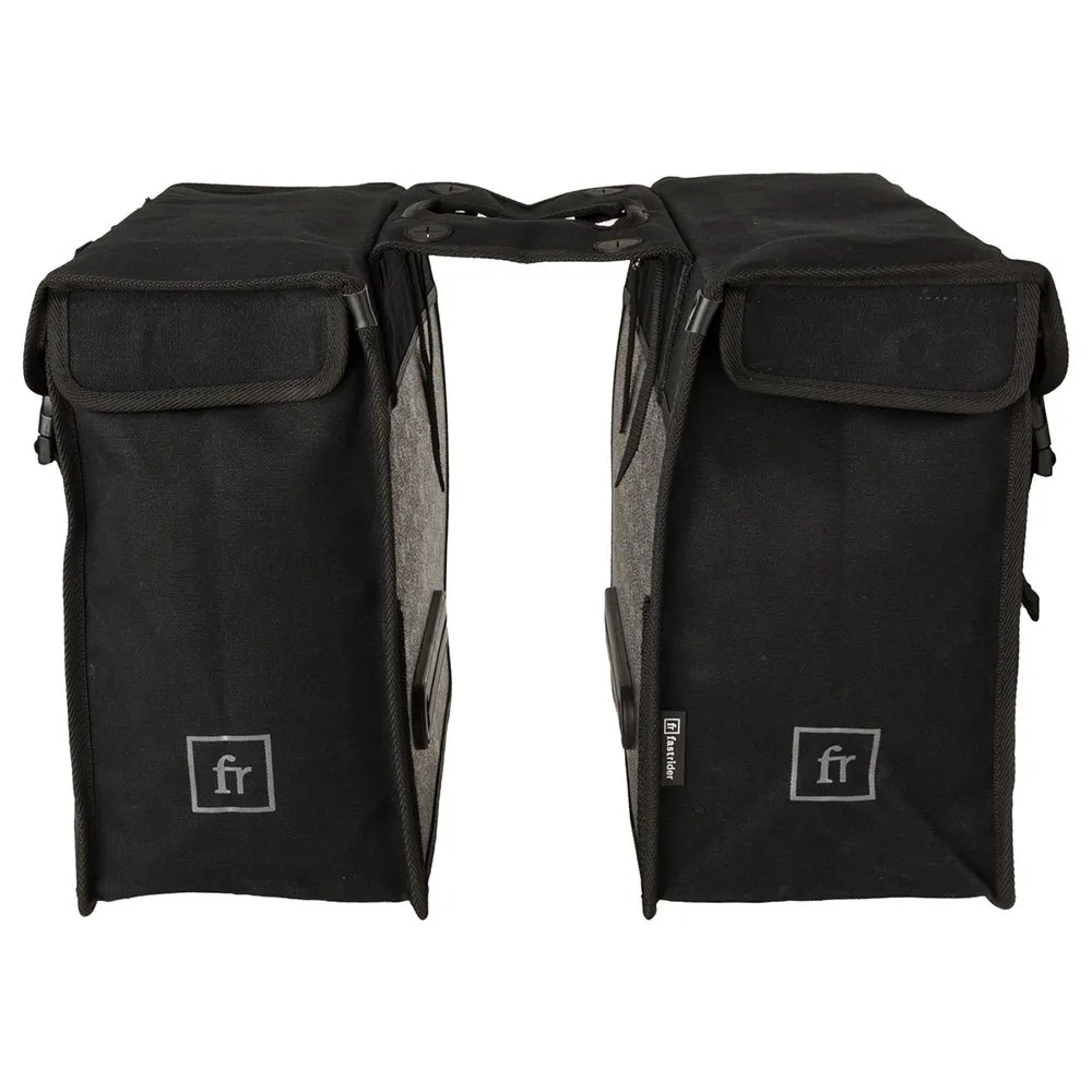 fastrider Canvas Basics Mik Double Fahrradtaschen 41l, Black, One Size fastrider Canvas Basics Mik Double Fahrradtaschen 41l, Black, One Size