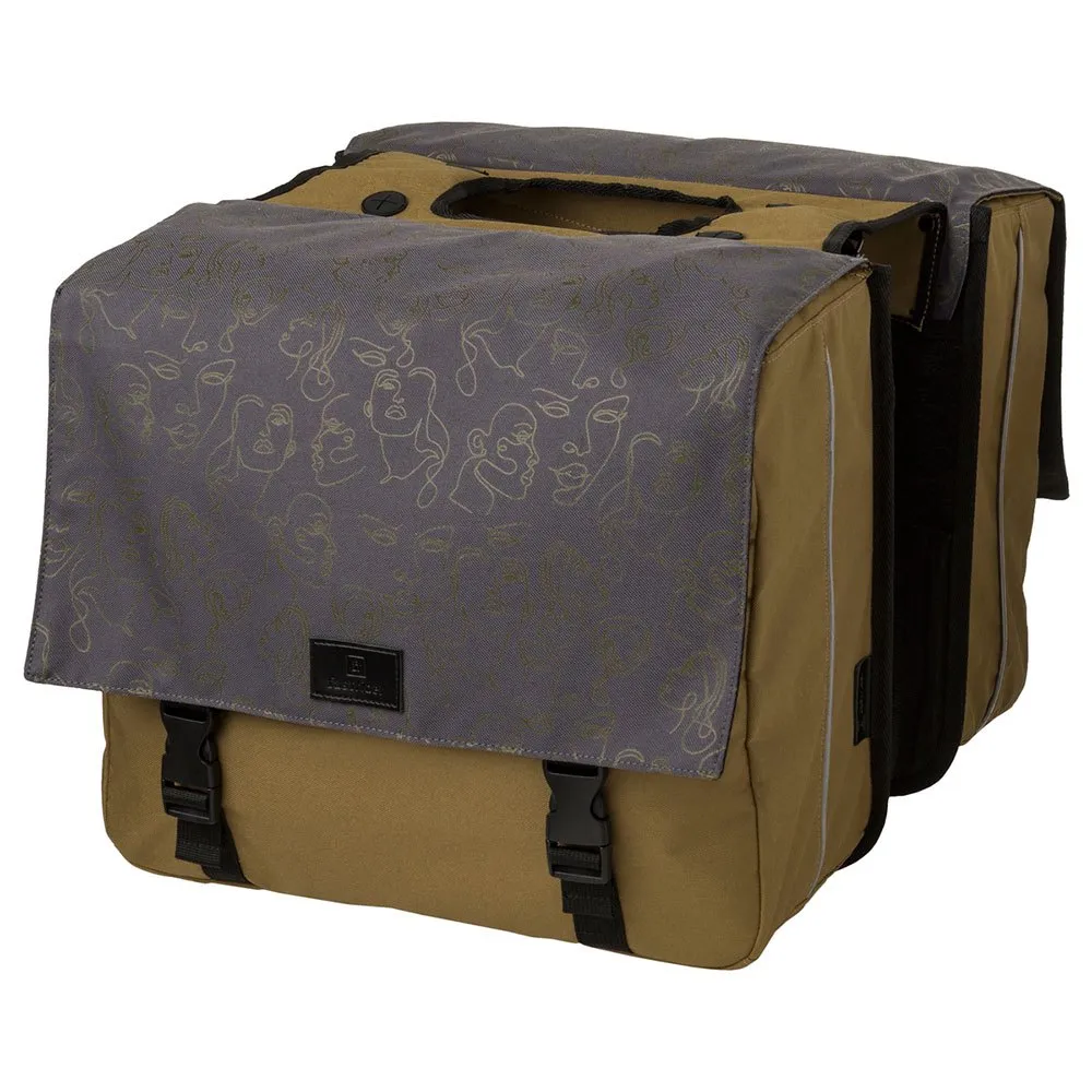 fastrider Livia Trend Mik Double Fahrradtaschen 33l, Olive green, One Size