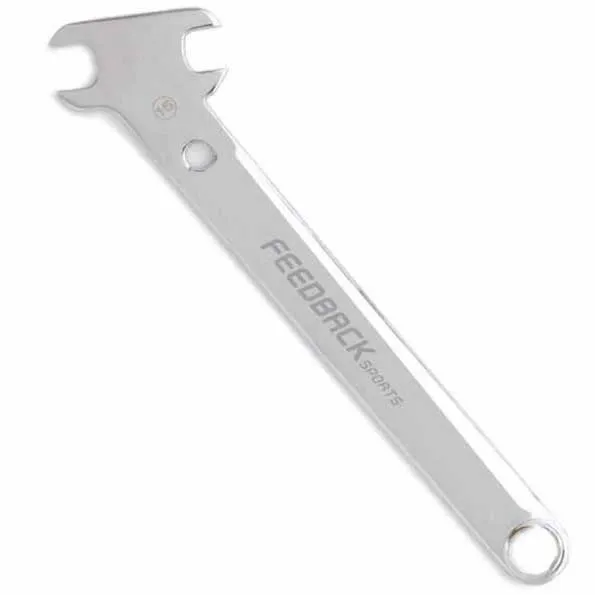 Feedback Sports Axle Nut Wrench Pedalschlüssel, Silver, 15mm Feedback Sports Axle Nut Wrench Pedalschlüssel, Silver, 15mm