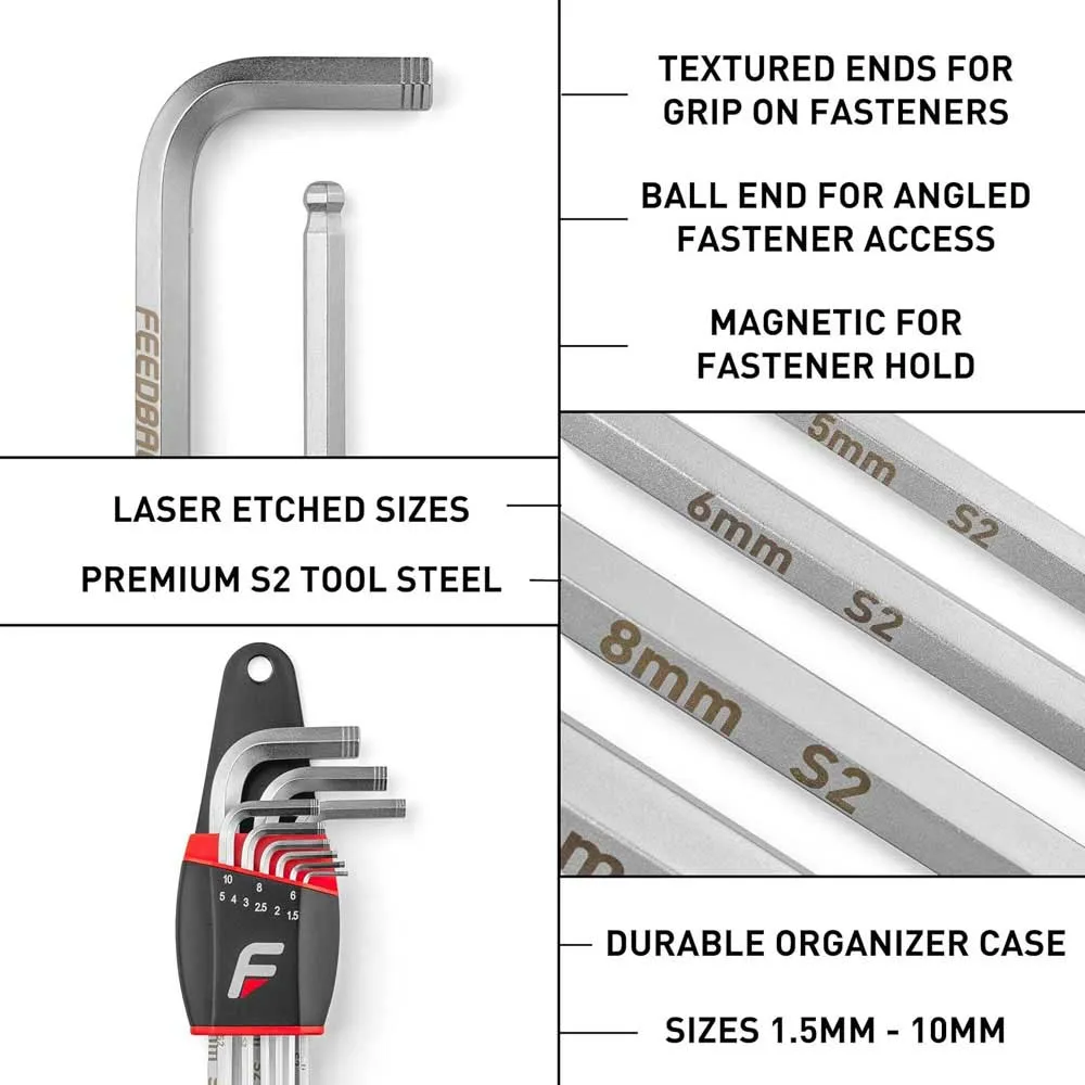 Feedback Sports Inbusschlüssel-set, Silver, One Size Feedback Sports Inbusschlüssel-set, Silver, One Size