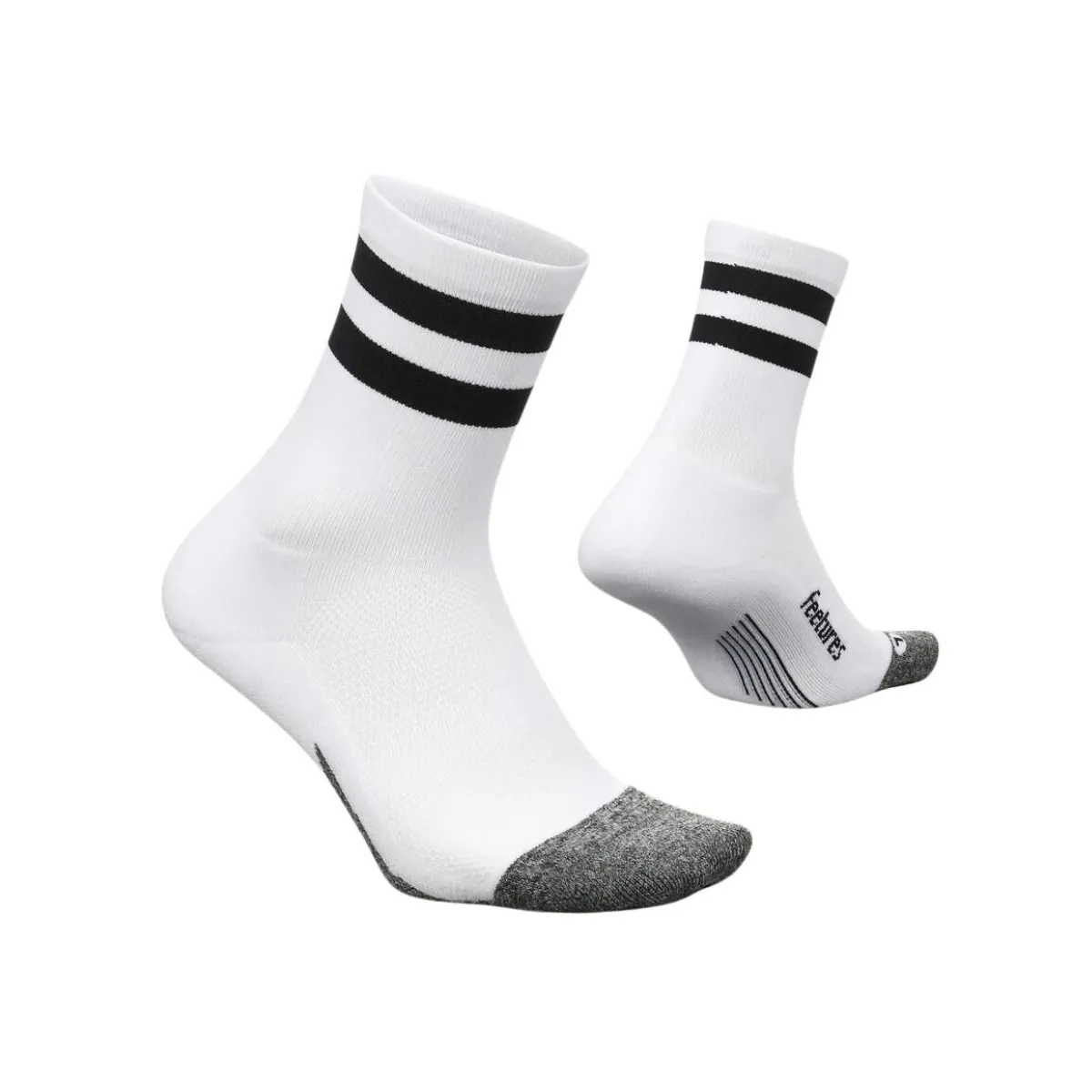 Feetures Elite Light Cushion Mini Crew High Top Socken, Weiß