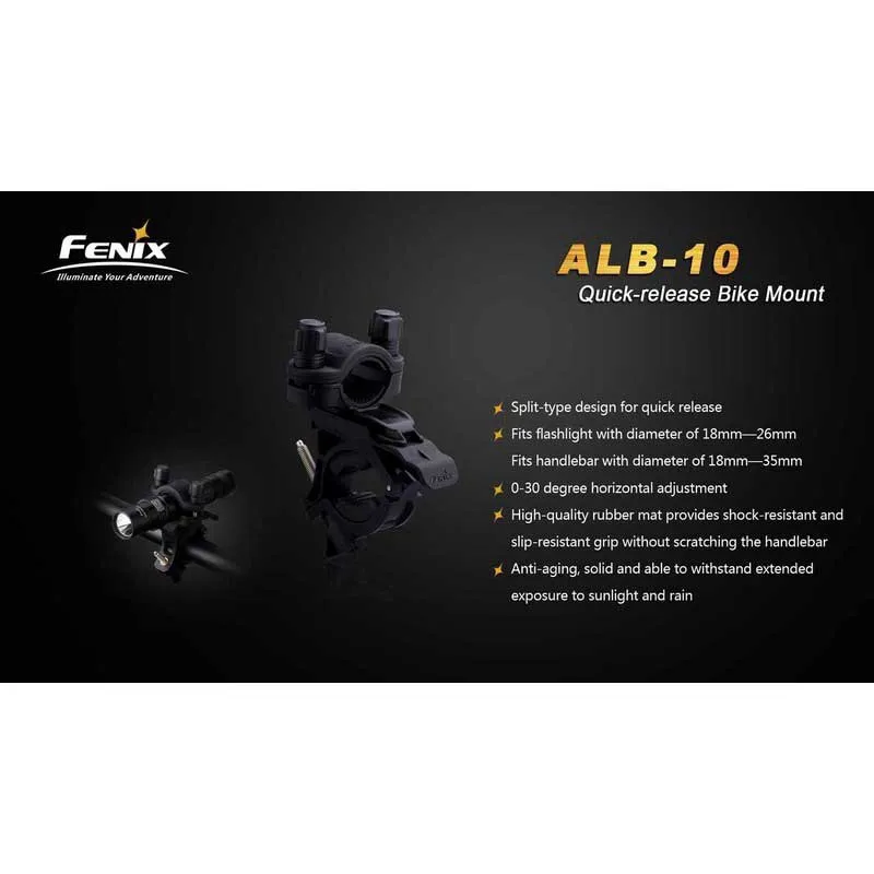 Fenix Alb-10 Frontlicht-halterung, Black, One Size