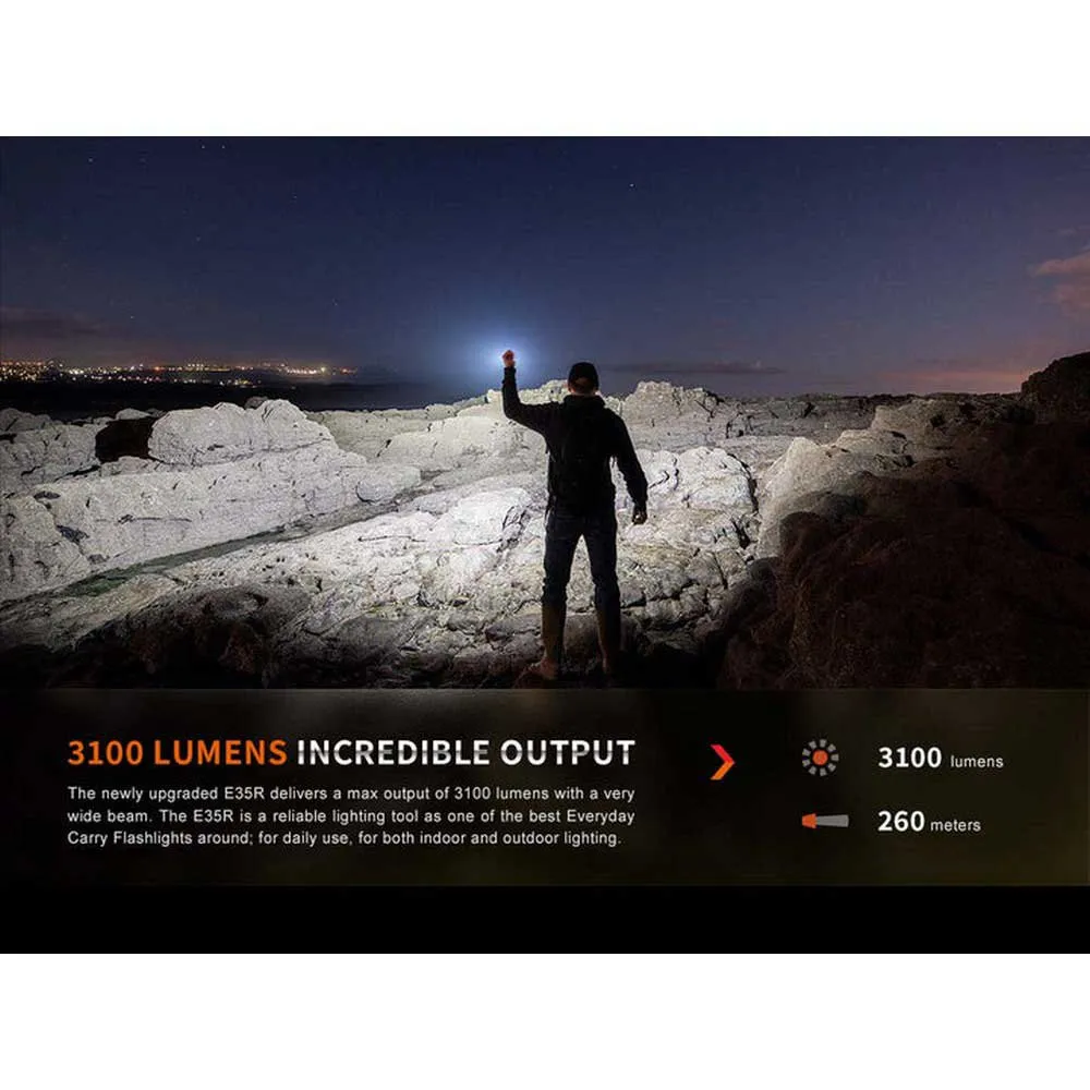 Fenix E35r Taschenlampe, Black, 3100 Lumina Fenix E35r Taschenlampe, Black, 3100 Lumina