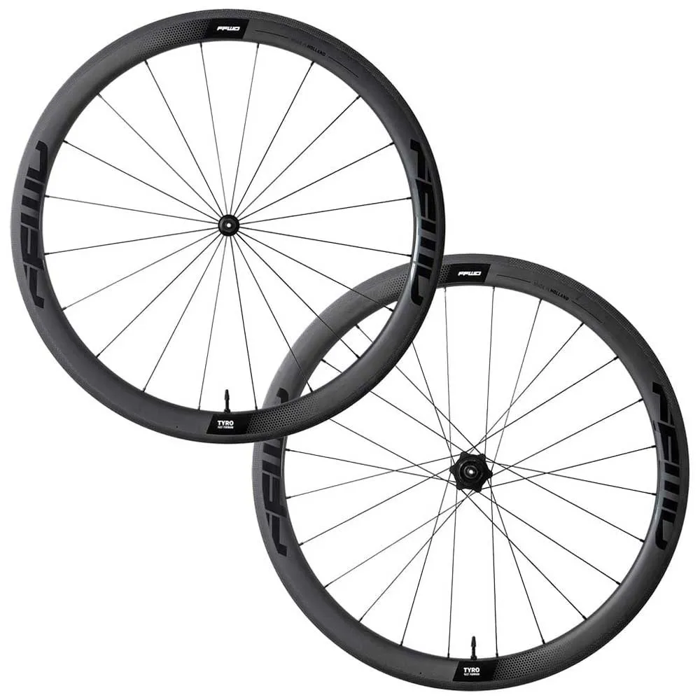 FFWD Tyro 2.0 Tubeless Rennrad Laufradsatz, Black, 12 x 100 / 12 x 142mm, Shimano/Sram HG