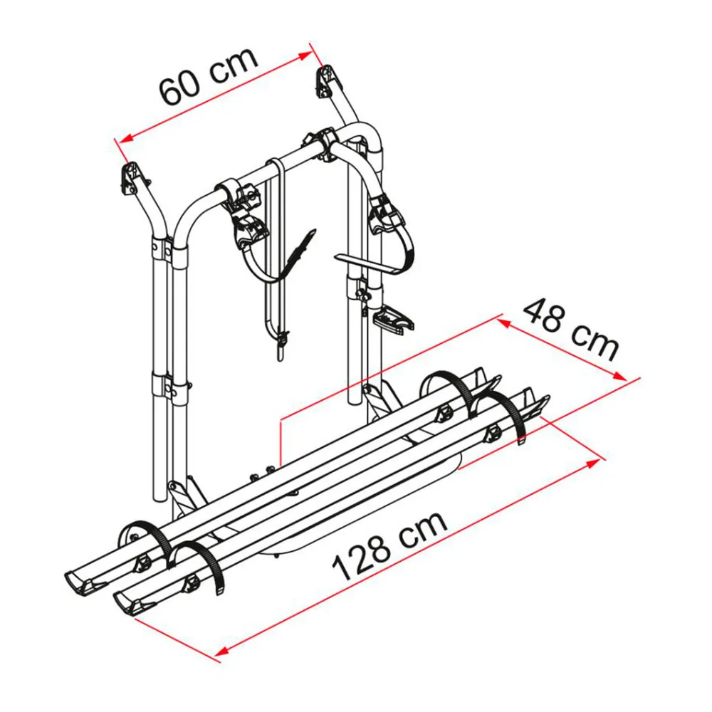 Fiamma 200 D Fahrradständer Für 2 Fahrräder, Silver / black, 2 Fahrrads Fiamma 200 D Fahrradständer Für 2 Fahrräder, Silver / black, 2 Fahrrads