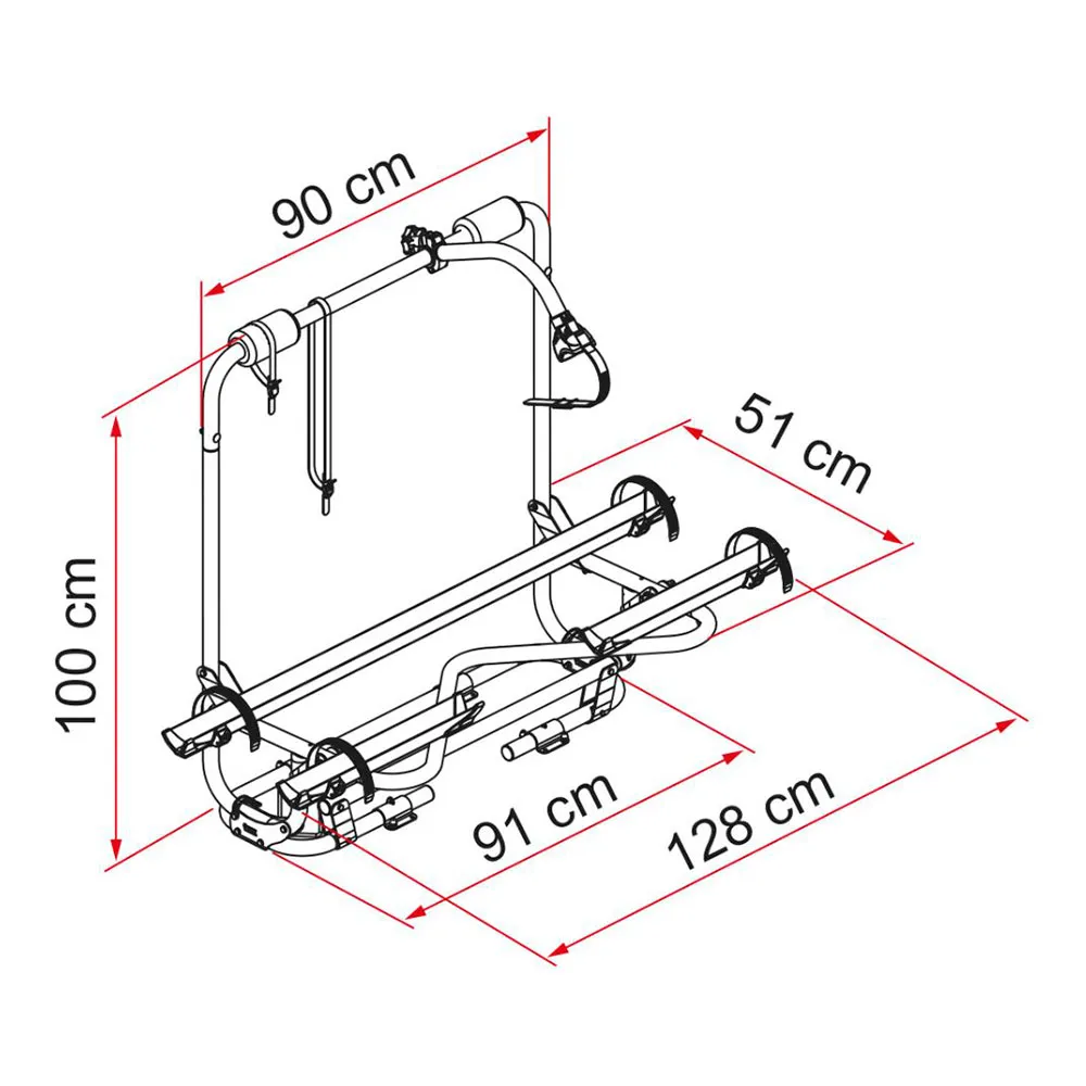 Fiamma Caravan Xl A Pro 300 Fahrradständer Für 2 Fahrräder, Deep black, 3 Fahrrads Fiamma Caravan Xl A Pro 300 Fahrradständer Für 2 Fahrräder, Deep black, 3 Fahrrads