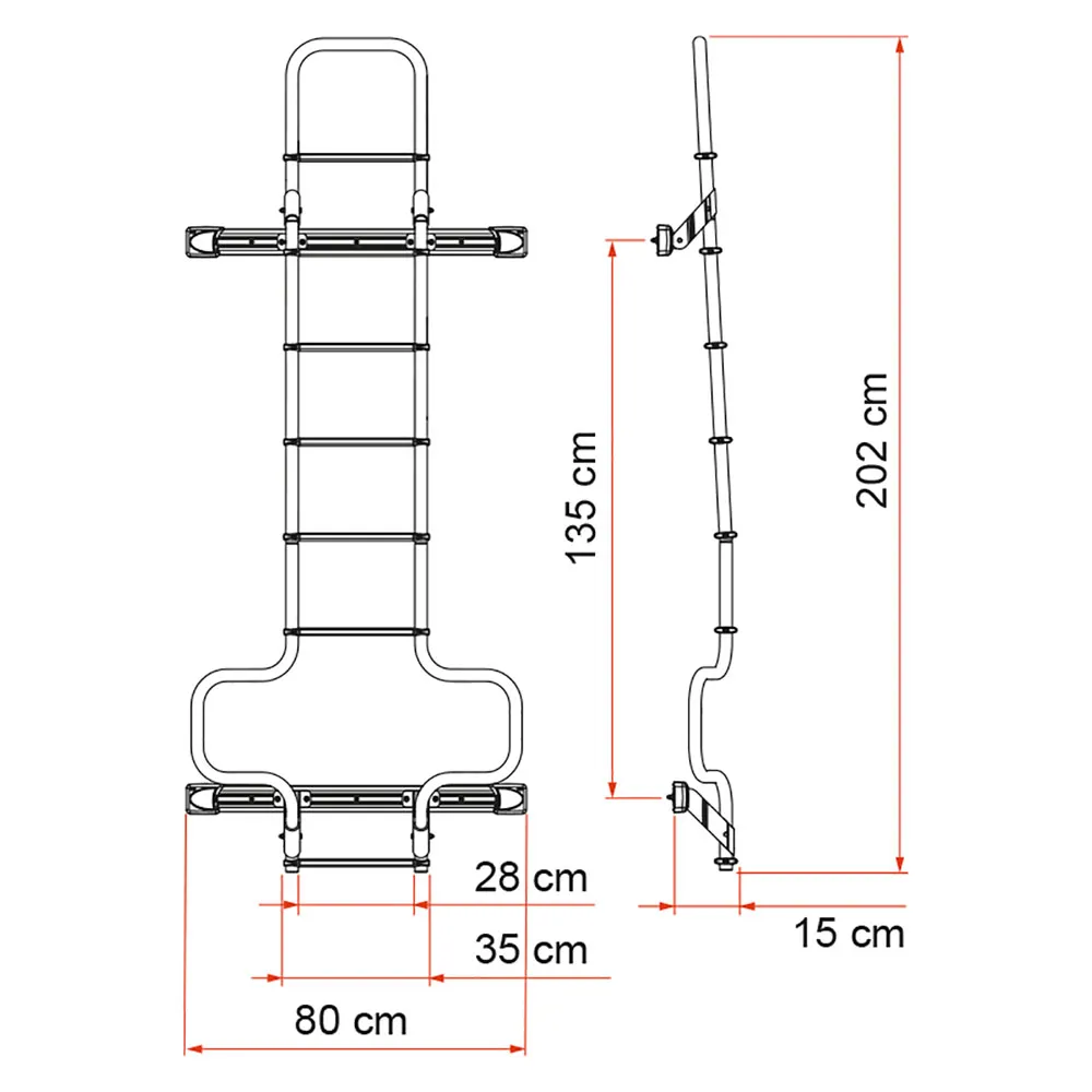 Fiamma Deluxe Dj Ducato H3 Treppe, Deep black, One Size Fiamma Deluxe Dj Ducato H3 Treppe, Deep black, One Size