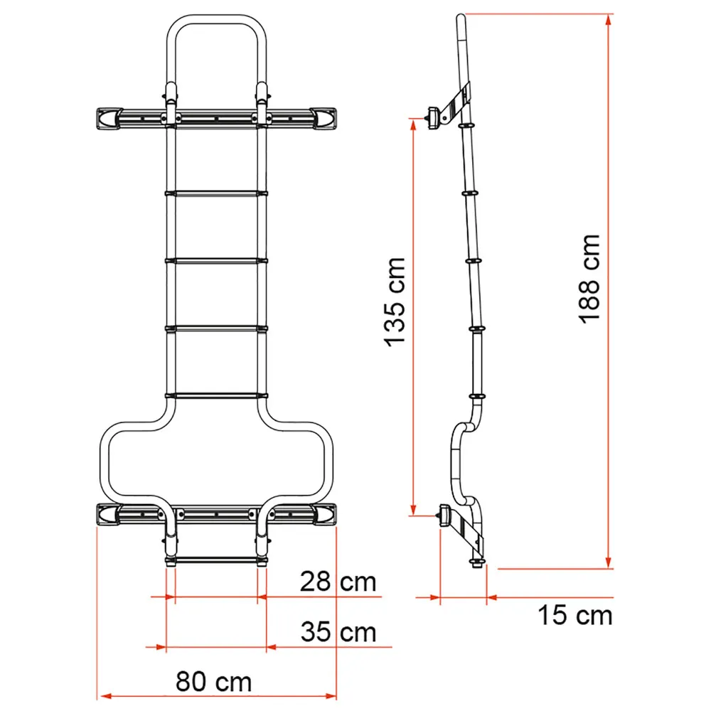 Fiamma Deluxe Dj Ducato Treppe, Grey, One Size Fiamma Deluxe Dj Ducato Treppe, Grey, One Size