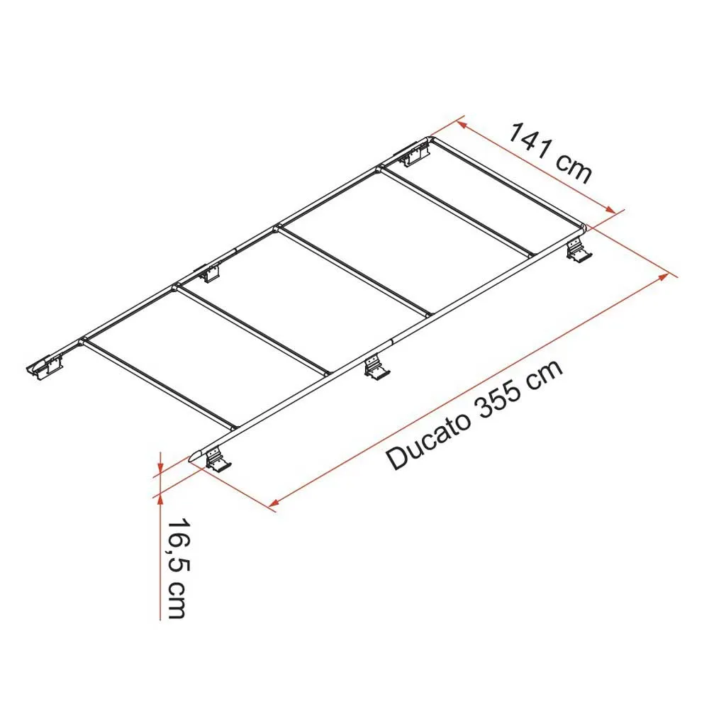 Fiamma Ducato Dachreling, Black, One Size Fiamma Ducato Dachreling, Black, One Size