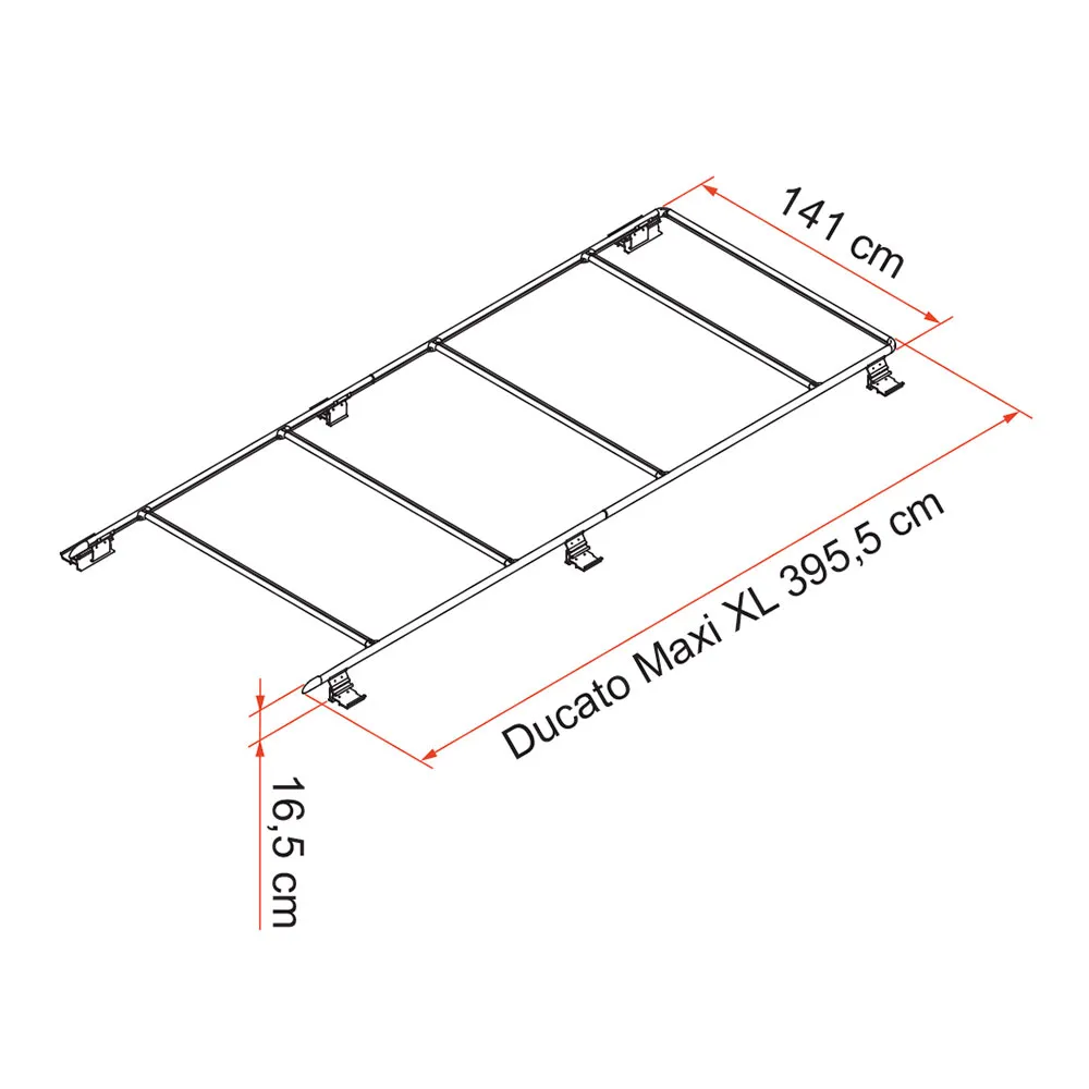 Fiamma Ducato Maxi Xl Dachreling, Black, One Size Fiamma Ducato Maxi Xl Dachreling, Black, One Size