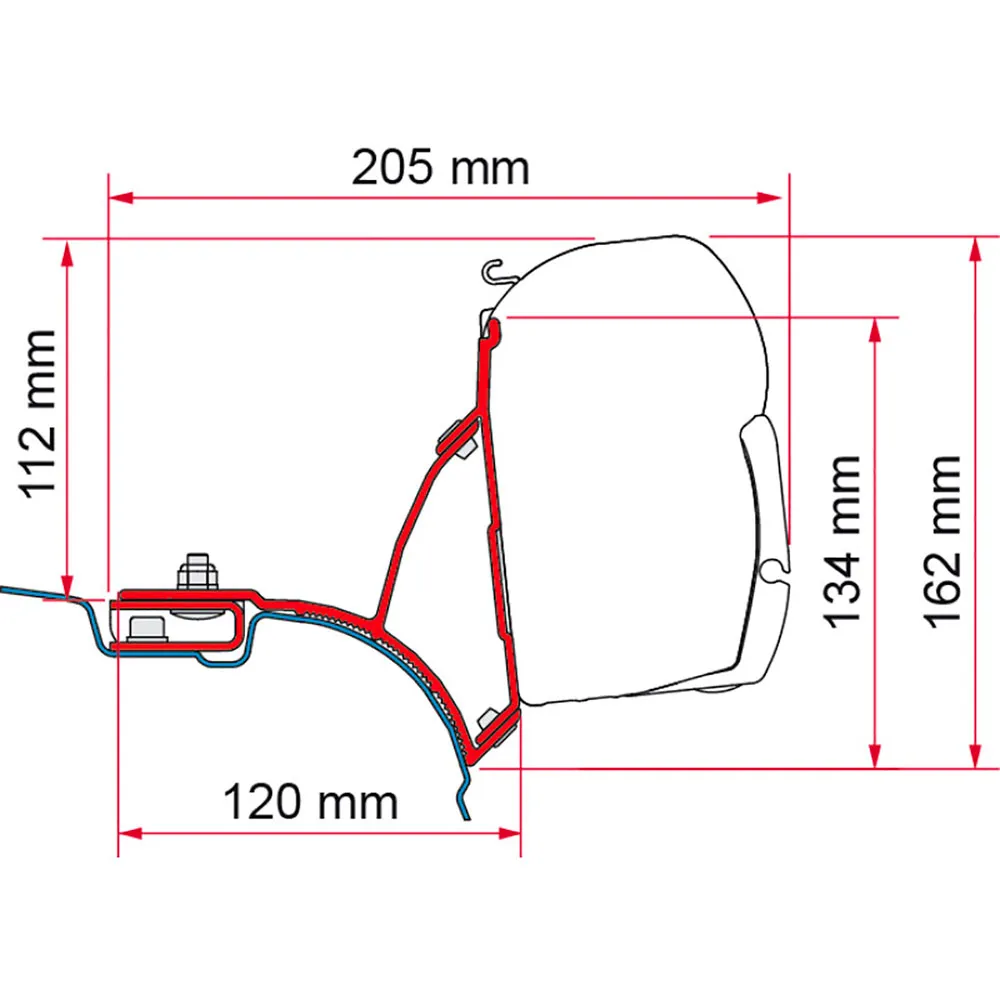 Fiamma Kit Vw T5/t6 Transporter/multivan Unterstützt, Grey, One Size Fiamma Kit Vw T5/t6 Transporter/multivan Unterstützt, Grey, One Size
