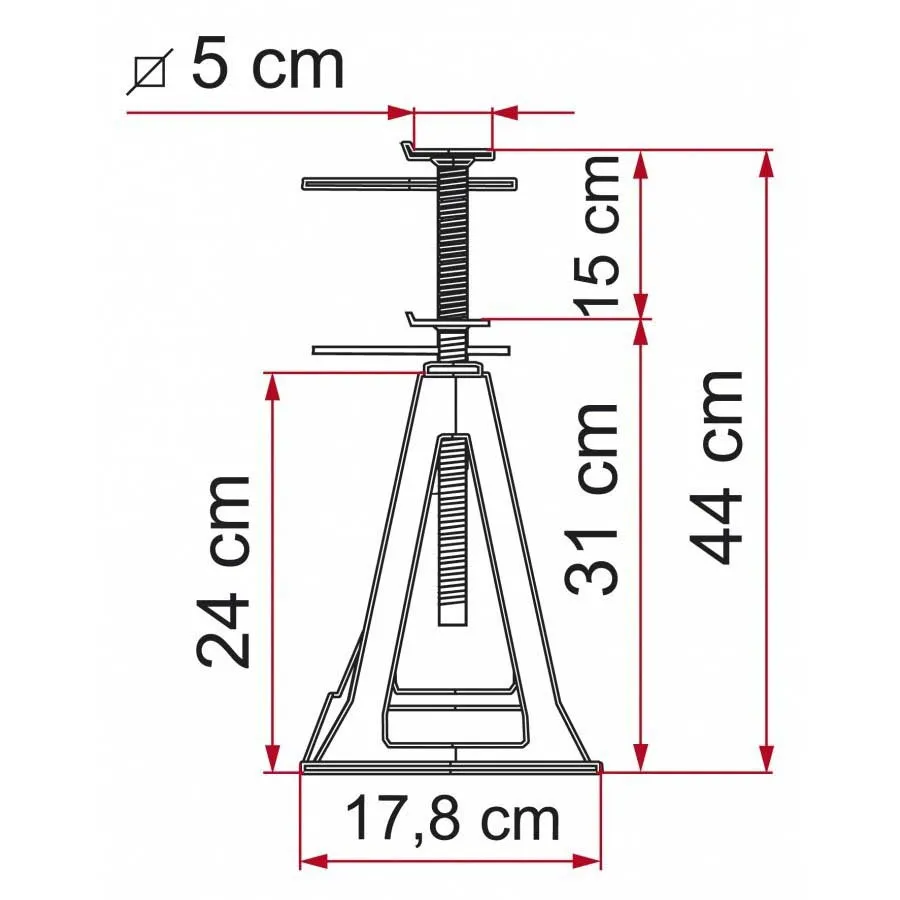 Fiamma Stabilisatorbein, Grey, One Size Fiamma Stabilisatorbein, Grey, One Size