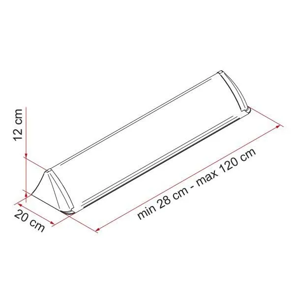 Fiamma Universal Spoiler, White, One Size Fiamma Universal Spoiler, White, One Size