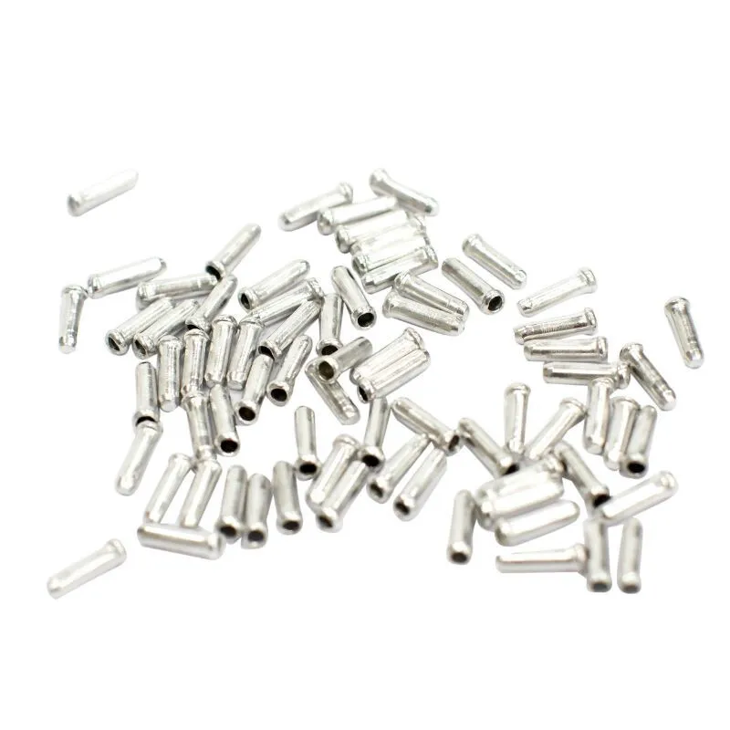 Fibrax Packung mit 500 Kabelenden für Fahrradbremsen und -schaltungen Unisex, silber, 1.5/1.8mm