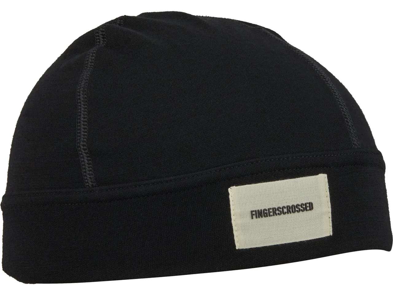 FINGERSCROSSED Beanie Helmmütze, Schwarz