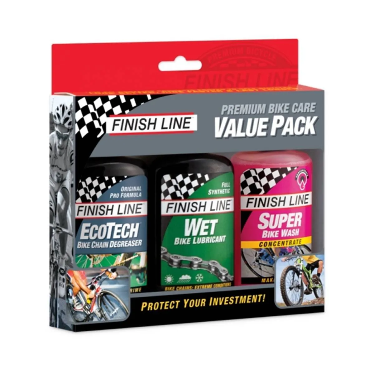 Finish Line Packung mit 6 Fahrradpflegesets PREMIUM BIKE CARE - EcoTech Wet BW (x6) Unisex, silber, TU Finish Line Packung mit 6 Fahrradpflegesets PREMIUM BIKE CARE - EcoTech Wet BW (x6) Unisex, silber, TU