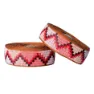 Finna Woven Jungle Lenkerband, White / pink / red, 2200mm