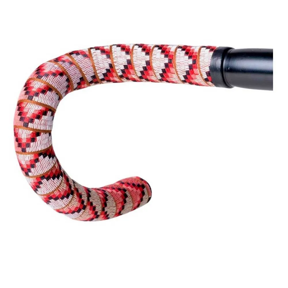 Finna Woven Jungle Lenkerband, White / pink / red, 2200mm