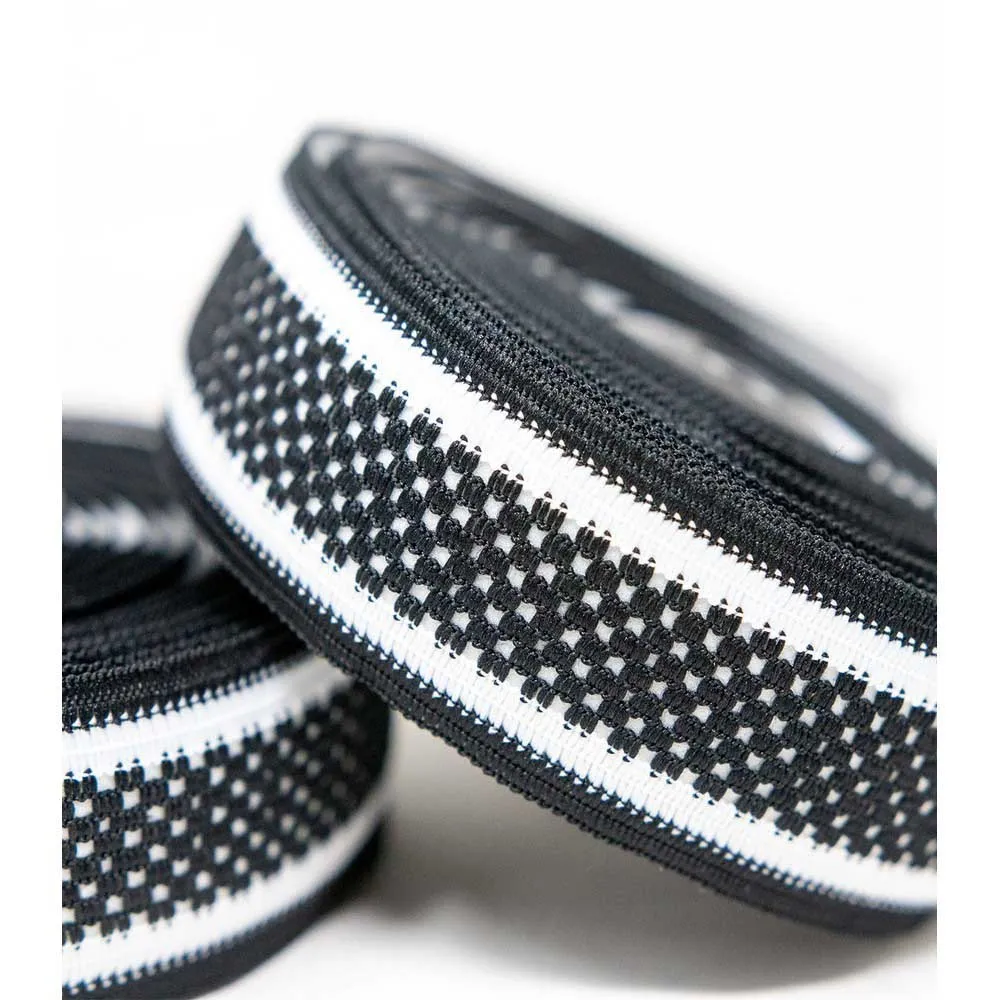 Finna Woven Sport Lenkerband, White / black, 2200mm