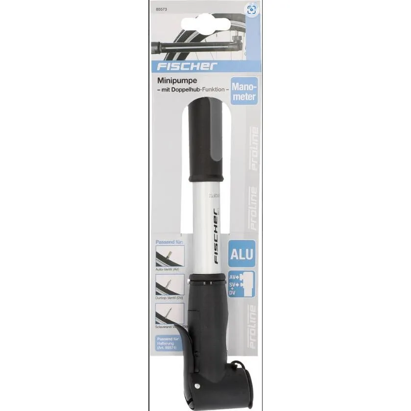 Fischer Aluminium-Minipumpe, Doppelhub Unisex, silber, TU Fischer Aluminium-Minipumpe, Doppelhub Unisex, silber, TU