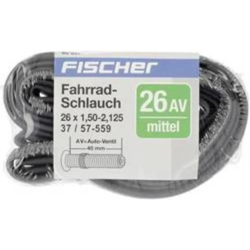 Fischer Fahrradschlauch medium valve schrader 26 Unisex, schwarz, 37/57-559 Fischer Fahrradschlauch medium valve schrader 26 Unisex, schwarz, 37/57-559