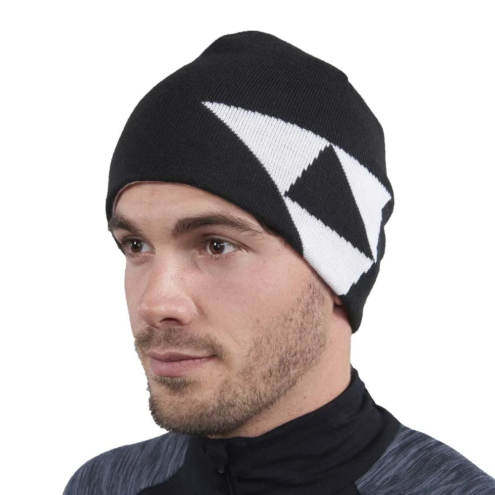 Fischer Logo Reversible Mütze, Black / white