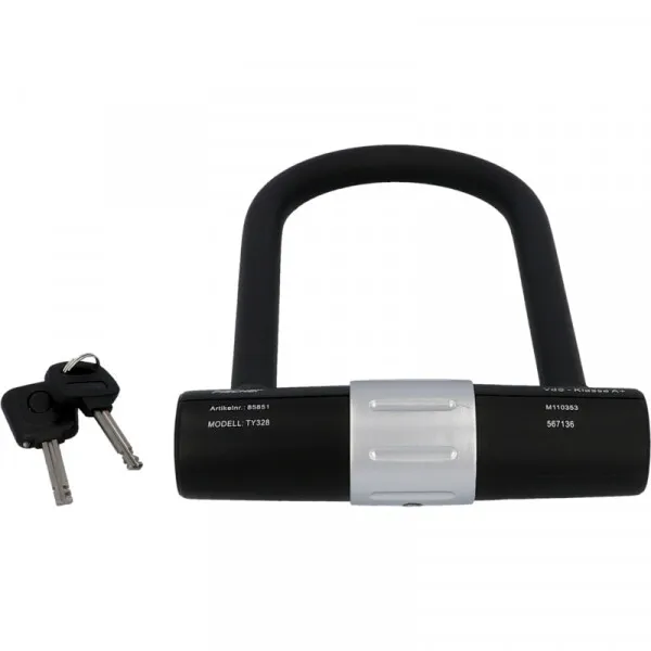 Fischer U-Schloss mit Halterung Unisex, schwarz, 19cm/16mm