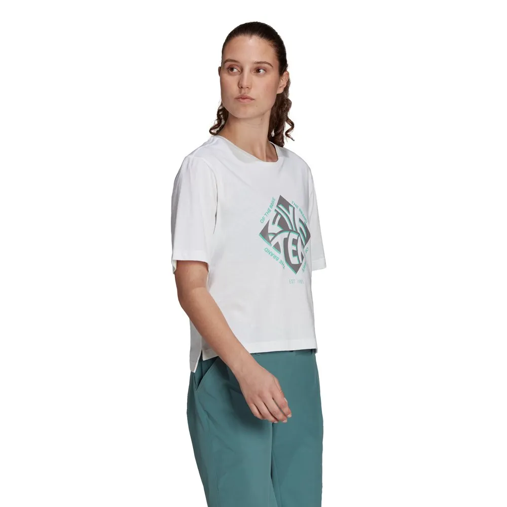 FiveTen Cropped Graphic Kurzarm-t-shirt, White, M FiveTen Cropped Graphic Kurzarm-t-shirt, White, M