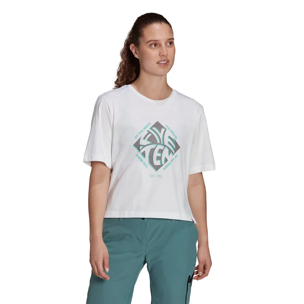 FiveTen Cropped Graphic Kurzarm-t-shirt, White, M FiveTen Cropped Graphic Kurzarm-t-shirt, White, M