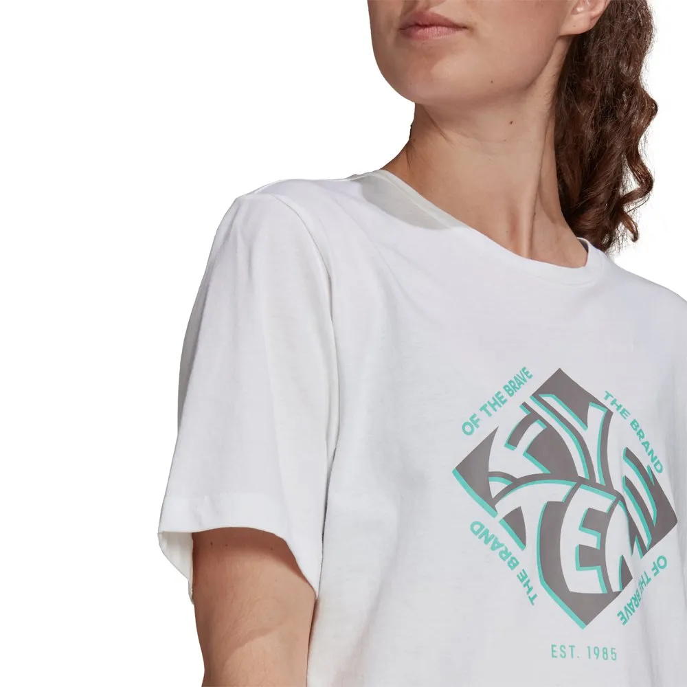 FiveTen Cropped Graphic Kurzarm-t-shirt, White, M FiveTen Cropped Graphic Kurzarm-t-shirt, White, M
