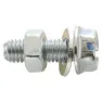 Fix Nippel M5 X 10 Mm Sechskantschraube Mit Unterlegscheibe 100 Einheiten, Silver, One Size