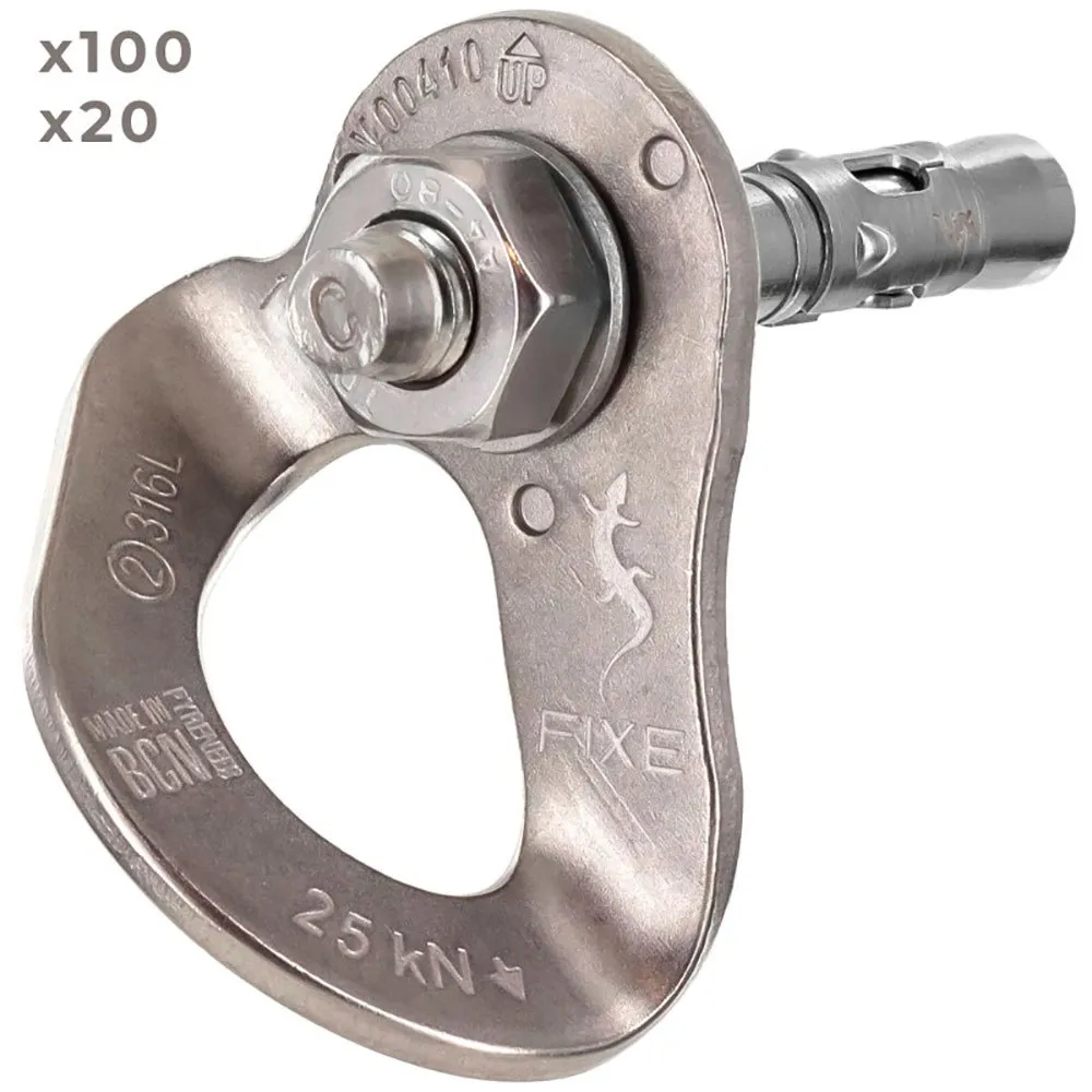 Fixe Climbing Gear 1 316l M10 Pack+parabolt 316l M10x70 Mm Bohrhakenlasche 20 Einheiten, Silver, One Size Fixe Climbing Gear 1 316l M10 Pack+parabolt 316l M10x70 Mm Bohrhakenlasche 20 Einheiten, Silver, One Size