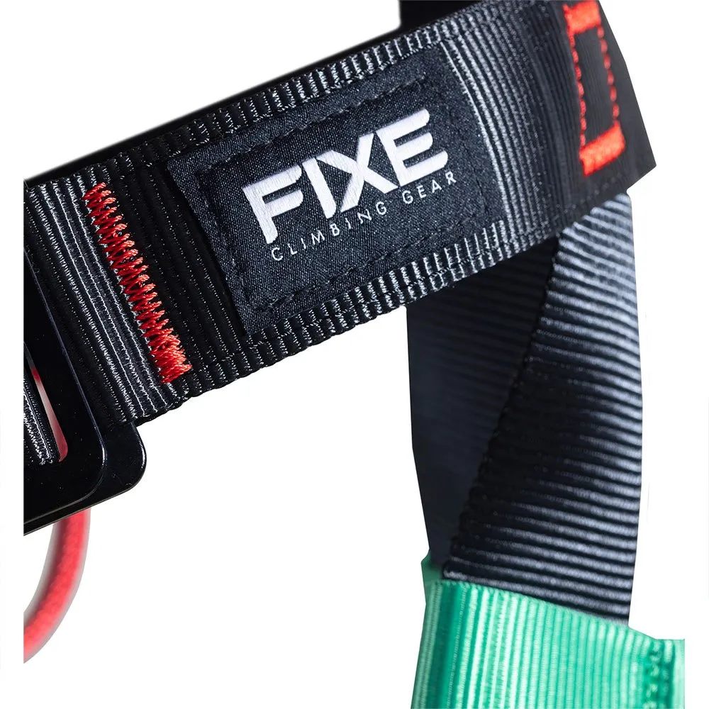 Fixe Climbing Gear Linus Gurtzeug, Black / turquoise / red, One Size Fixe Climbing Gear Linus Gurtzeug, Black / turquoise / red, One Size