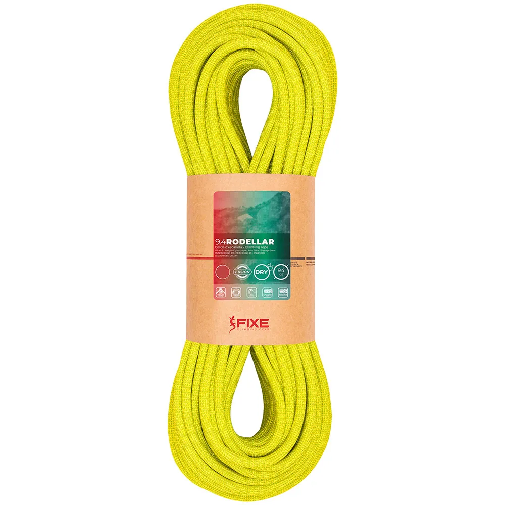 Fixe Climbing Gear Rodellar 9.4 Mm Seil, Yellow, 70m Fixe Climbing Gear Rodellar 9.4 Mm Seil, Yellow, 70m