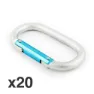 Fixe Climbing Gear Steel Karabinerhaken 20 Einheiten, One size