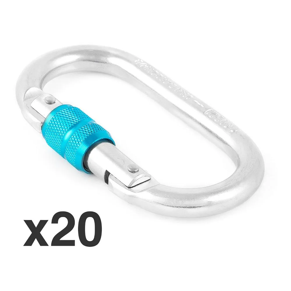 Fixe Climbing Gear Steel Screw Gate Adur Karabinerhaken 20 Einheiten, Silver, One Size Fixe Climbing Gear Steel Screw Gate Adur Karabinerhaken 20 Einheiten, Silver, One Size